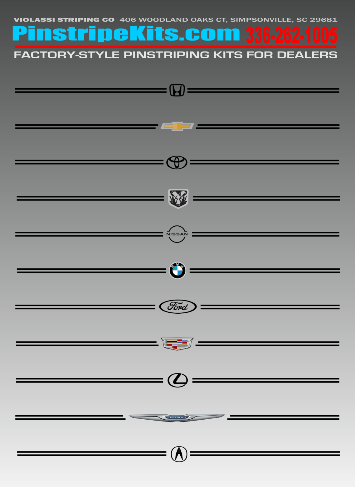 Honda Logo emblem decal pinstripe kit Honda Logo emblem decal pinstripe kit